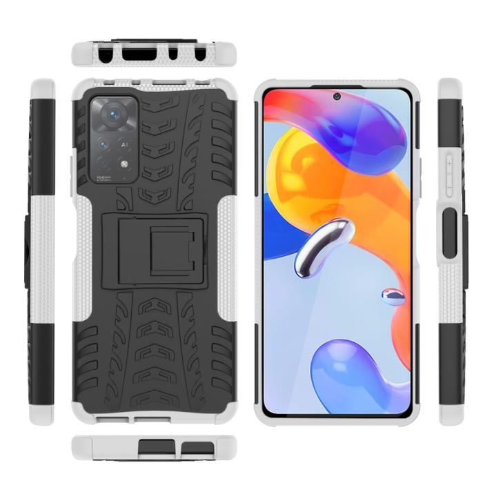 Bild 6,  Xiaomi Redmi Note 11 Pro 5G Skal Stöttåligt med Stöd Vit - Teknikhallen.se