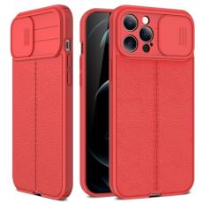  iPhone 14 Plus Skal CamShield Litchi Textur R&ouml;d - Teknikhallen.se