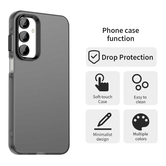 Bild 4,  Samsung Galaxy A36 5G/A56 5G Skal Hybrid Matt Svart - Teknikhallen.se