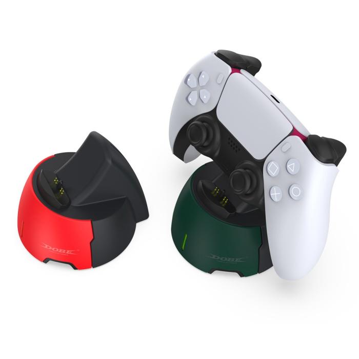 Bild 5, DOBE DOBE Sony Playstation PS5 Laddstation Röd - Teknikhallen.se