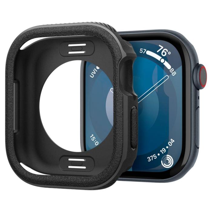 Bild 6, Spigen Spigen Caseology Apple Watch 11 / 10 46 mm Vault Matt Svart - Teknikhallen.se
