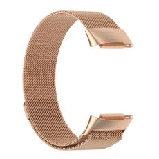  Fitbit Charge 6 / 5 Metall Armband Milanese Loop Ros&eacute;guld - Teknikhallen.se