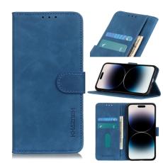 KHAZNEH KHAZNEH iPhone 14 Pro Fodral Retro L&auml;der Bl&aring; - Teknikhallen.se