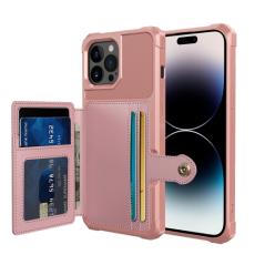  iPhone 14 Pro Skal Med Pl&aring;nboksfunktion Ros&eacute;guld - Teknikhallen.se