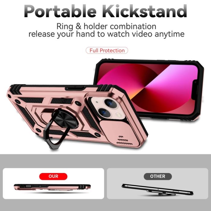 Bild 3,  iPhone 14 Skal Ring Armor Med CamShield Roséguld - Teknikhallen.se