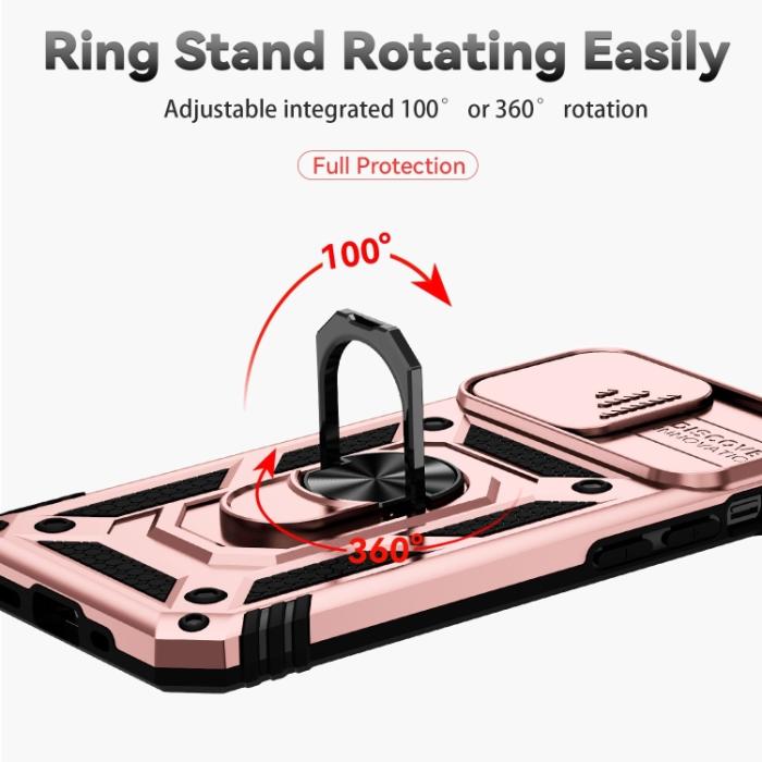 Bild 4,  iPhone 14 Skal Ring Armor Med CamShield Roséguld - Teknikhallen.se