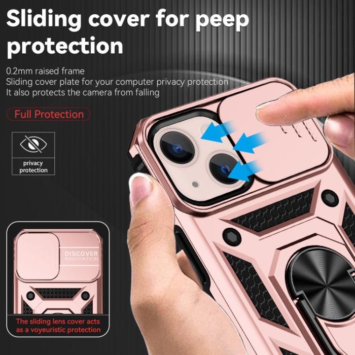 Bild 5,  iPhone 14 Skal Ring Armor Med CamShield Roséguld - Teknikhallen.se
