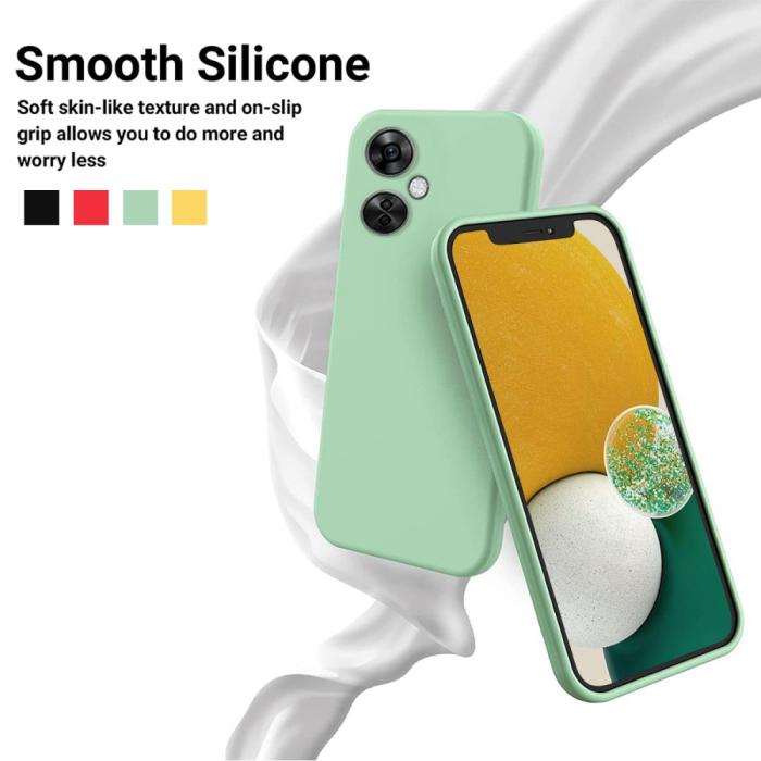 Bild 3,  OnePlus Nord CE 3 Lite 5G Skal Liquid Silikon Grön - Teknikhallen.se