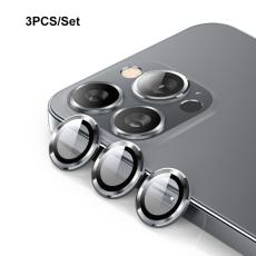ENKAY ENKAY iPhone 15 Pro / 15 Pro Max Linsskydd Aluminium H&auml;rdat Glas - Teknikhallen.se