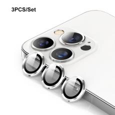 ENKAY ENKAY iPhone 15 Pro / 15 Pro Max Linsskydd Aluminium H&auml;rdat Glas - Teknikhallen.se