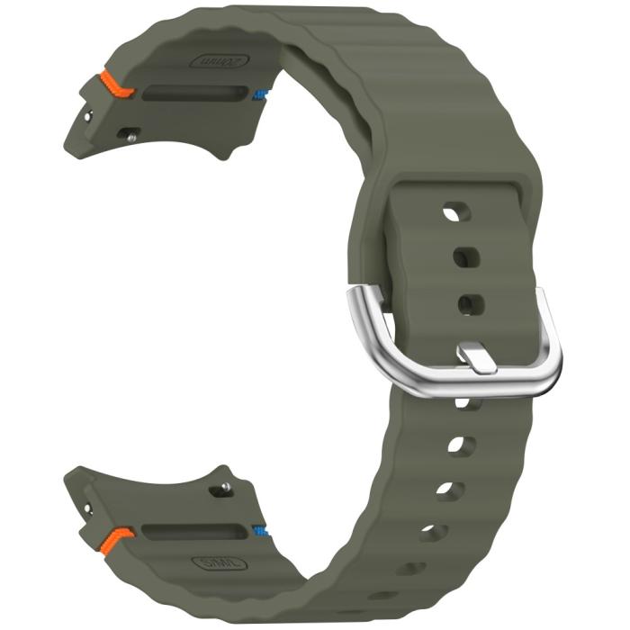 Bild 2,  Galaxy Watch 5/5 Pro/6/7/FE Armband Silikon Wave Design - Teknikhallen.se