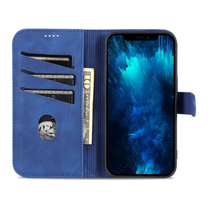 Bild 5, AZNS AZNS iPhone 14 Pro Fodral Läder Blå - Teknikhallen.se