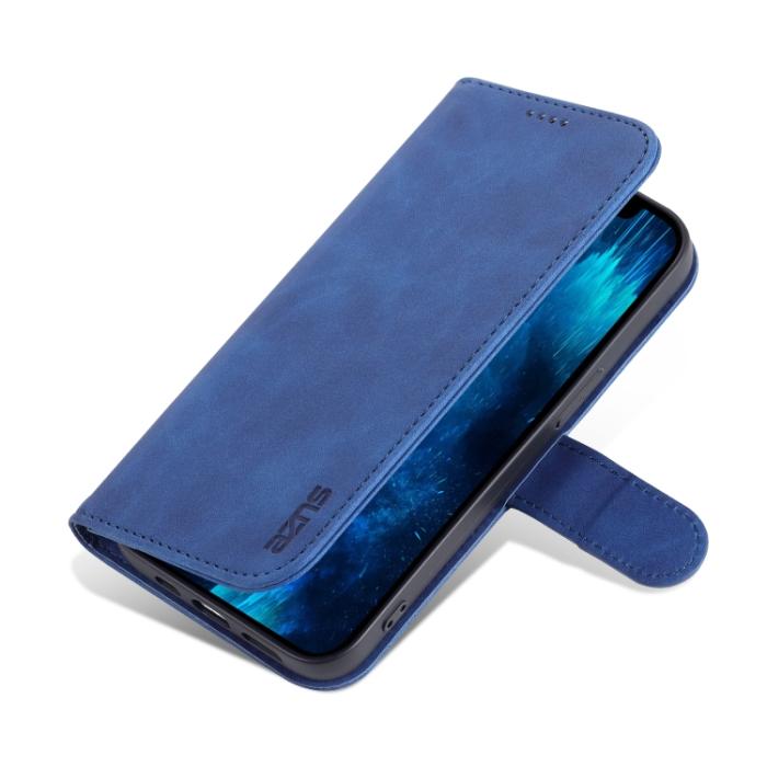 Bild 6, AZNS AZNS iPhone 14 Pro Fodral Läder Blå - Teknikhallen.se