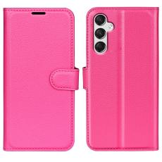  Samsung Galaxy A25 5G Fodral Litchi L&auml;der Rosa - Teknikhallen.se