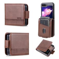 AZNS AZNS Galaxy Z Flip 5 Fodral L&auml;der M&ouml;rk Brun - Teknikhallen.se