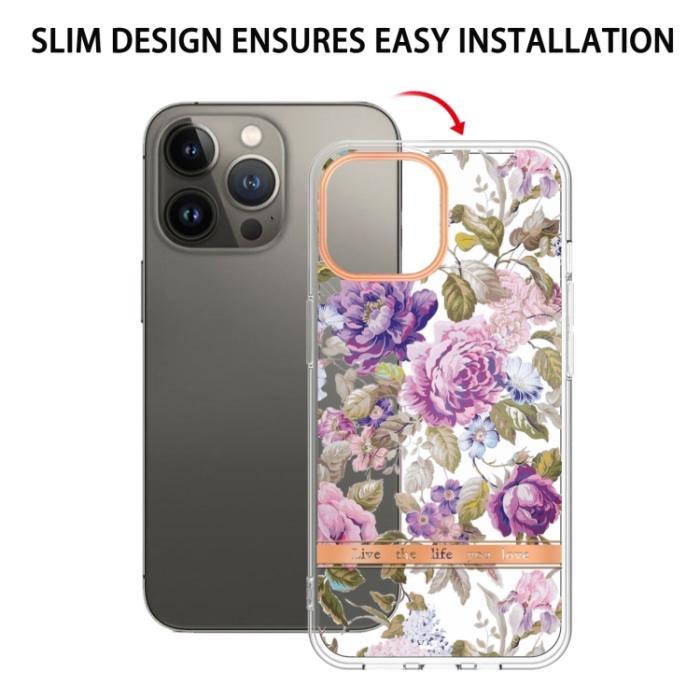 Bild 2,  iPhone 15 Pro Skal Med Tryck Lila Pion - Teknikhallen.se