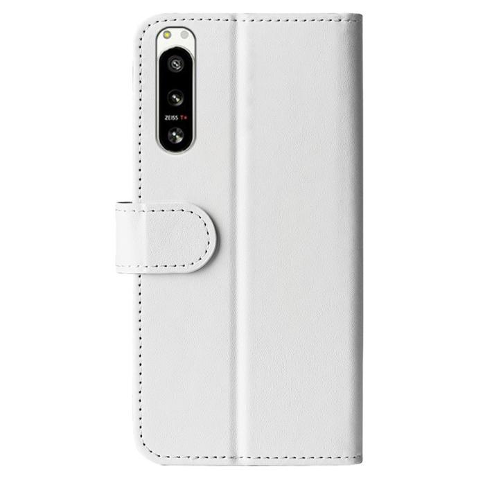 Bild 6,  Sony Xperia 5 IV Fodral Crazy Horse Läder Vit - Teknikhallen.se