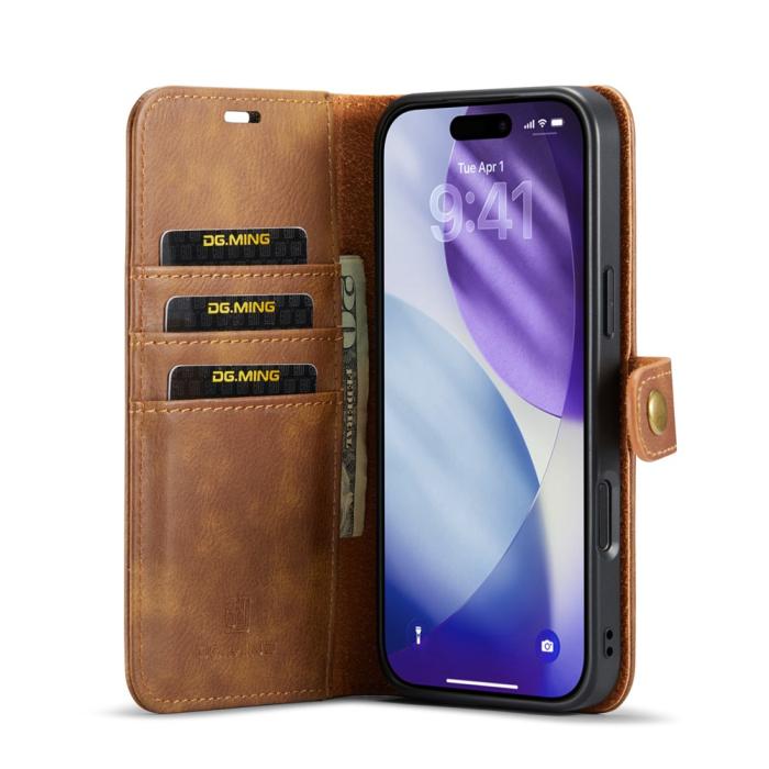Bild 2, DG.MING DG.MING iPhone 17 Pro Max 2in1 Magnet Fodral / Skal Brun - Teknikhallen.se