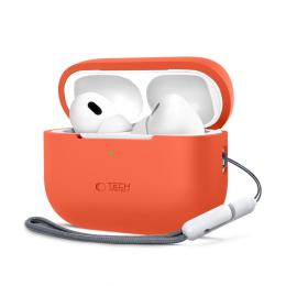 Tech-Protect Tech-Protect AirPods Pro 1/2 Skal Silikon Neon Orange - Teknikhallen.se