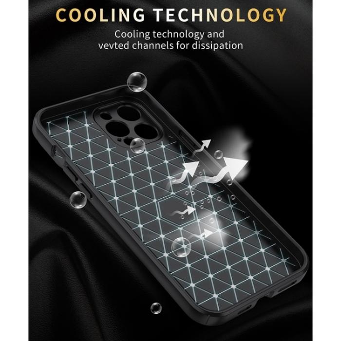 Bild 6,  iPhone 14 Plus Skal CamShield Litchi Textur Röd - Teknikhallen.se