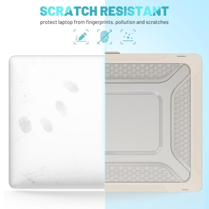 Bild 6,  MacBook Pro 16 2021-2023 Skal Med Kickstand Beige - Teknikhallen.se