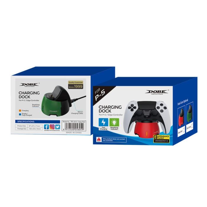 Bild 6, DOBE DOBE Sony Playstation PS5 Laddstation Grön - Teknikhallen.se