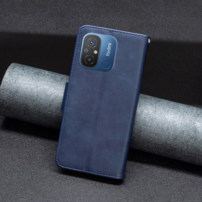 Bild 4,  Xiaomi Redmi 12C 4G Fodral Shark Solid Läder Blå - Teknikhallen.se