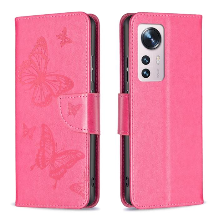 Bild 2,  Xiaomi 12 Fodral Tryck Butterfly Rosa - Teknikhallen.se
