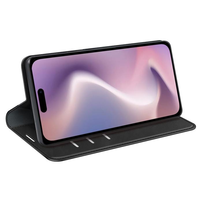 Bild 3,  iPhone 16 Pro Fodral Flip Läder Svart - Teknikhallen.se