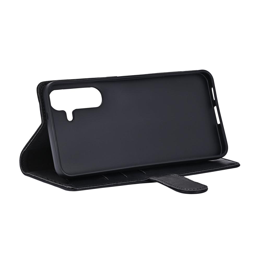 Gear Gear Samsung Galaxy S25 5G Fodral Läder Svart - Teknikhallen.se