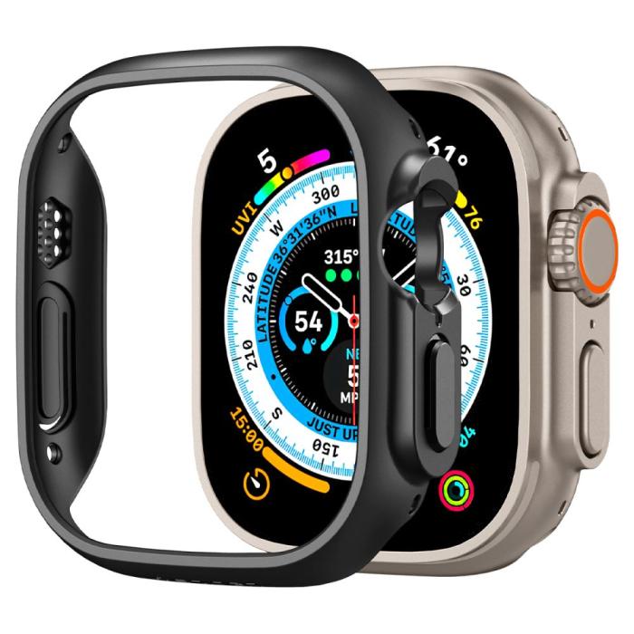 Bild 2, Spigen Spigen Apple Watch Ultra 49 mm Skal Thin Fit Svart - Teknikhallen.se