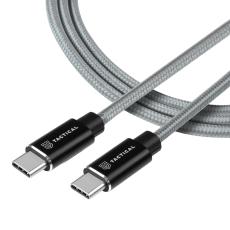 Tactical Tactical 2m 100W 5A USB-C/USB-C Laddkabel Nylon Gr&aring; - Teknikhallen.se