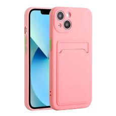  iPhone 13 Skal Med Kortfack Ljus Rosa - Teknikhallen.se