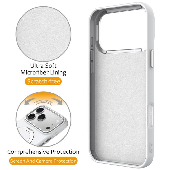 Bild 3,  iPhone 17 Pro Skal MagSafe Kickstand Hybrid Vit - Teknikhallen.se