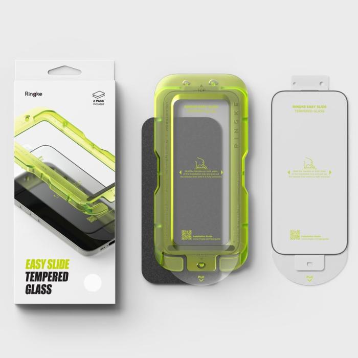 Bild 5, Ringke Ringke iPhone 17 2-PACK Easy Slide Skärmskydd Härdat Glas - Teknikhallen.se