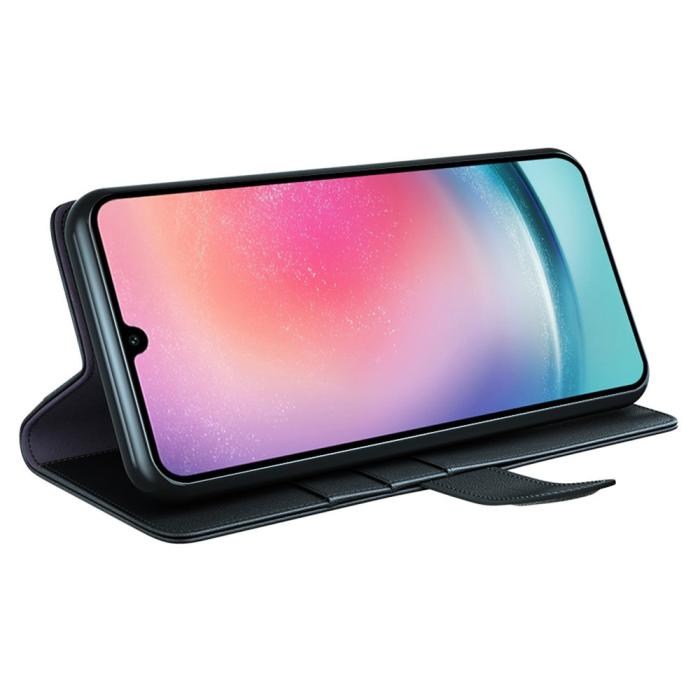 Bild 3,  Samsung Galaxy A16 Fodral Premium Äkta Läder Svart - Teknikhallen.se