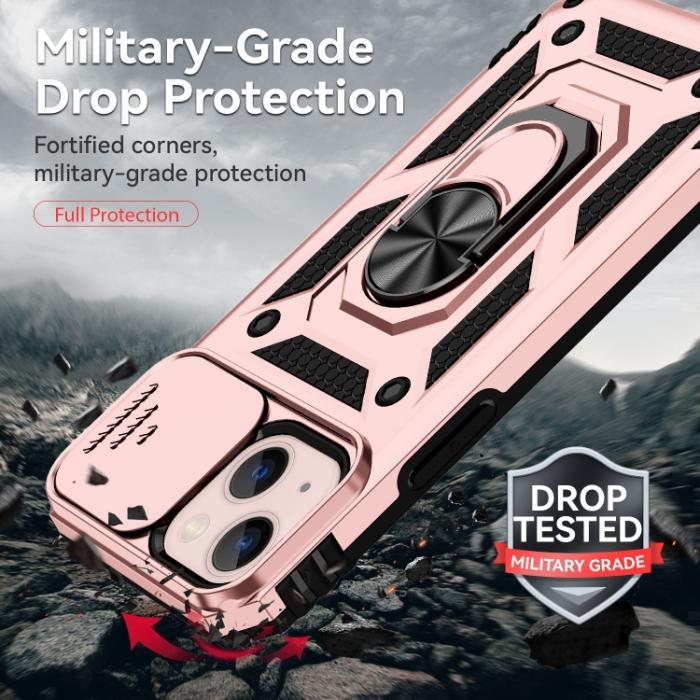Bild 6,  iPhone 14 Skal Ring Armor Med CamShield Roséguld - Teknikhallen.se
