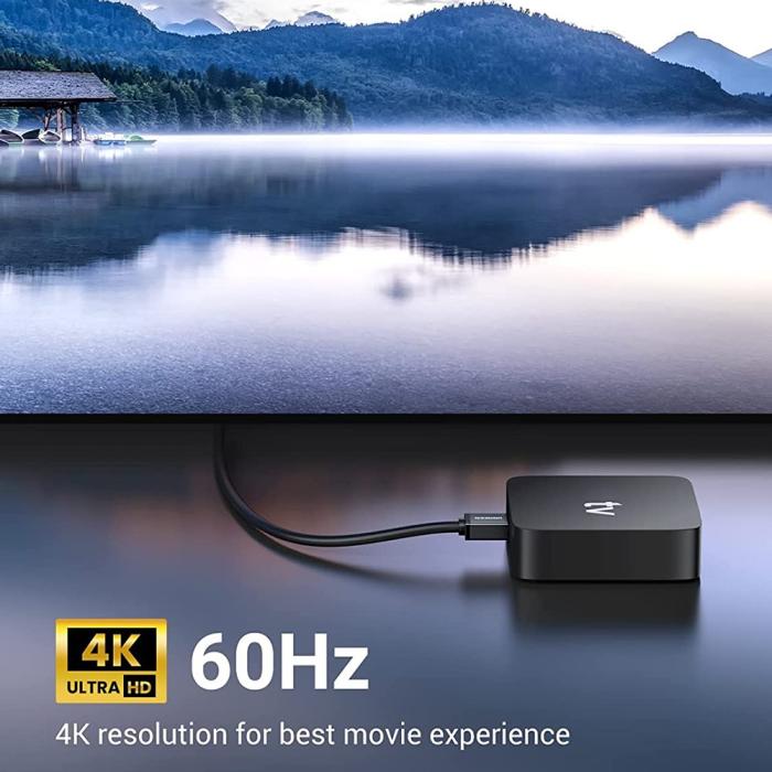 Bild 2, UGREEN UGREEN 1.5m 90° 4K 60Hz HDMI - HDMI Kabel Elbow Svart - Teknikhallen.se