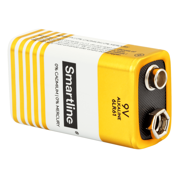 Bild 2, Smartline Smartline 6LR61 9V Alkaliskt Batteri 2-pack - Teknikhallen.se