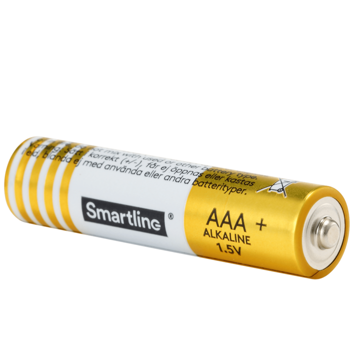 Bild 2, Smartline Smartline Alkaliskt Batteri AAA LR03 1.5V 4-pack - Teknikhallen.se