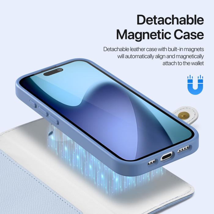 Bild 5, DUX DUCIS DUX DUCIS iPhone 17 2in1 Magnet Fodral Lawa Series Ljus Blå - Teknikhallen.se