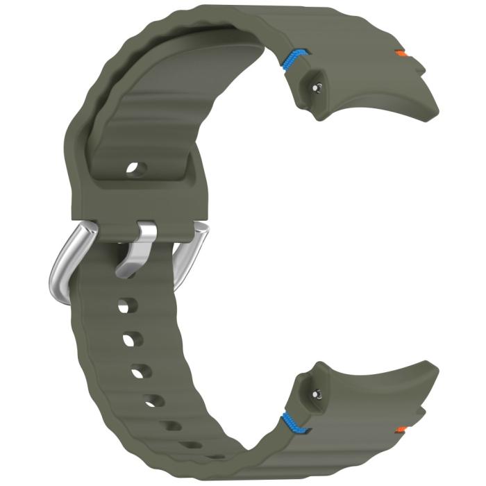 Bild 3,  Galaxy Watch 5/5 Pro/6/7/FE Armband Silikon Wave Design - Teknikhallen.se