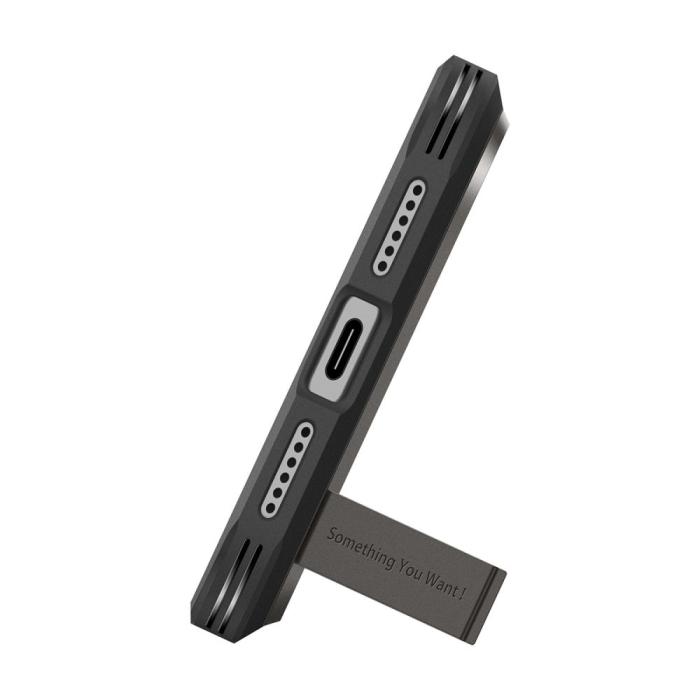 Bild 6, Spigen Spigen iPhone 17 Pro Skal MagSafe Tough Armor 'T' Gunmetal - Teknikhallen.se