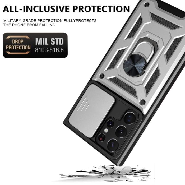 Bild 2,  Samsung Galaxy S23 Ultra Skal Ring CamShield Silver - Teknikhallen.se