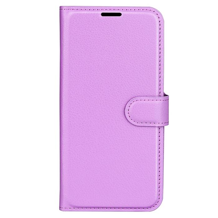 Bild 5,  Samsung Galaxy A25 5G Fodral Litchi Läder Lila - Teknikhallen.se