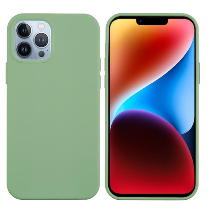Bild 2,  iPhone 15 Pro Skal Silikon Grön - Teknikhallen.se