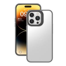  iPhone 15 Pro Skal Frostad Hybrid Gr&aring; - Teknikhallen.se