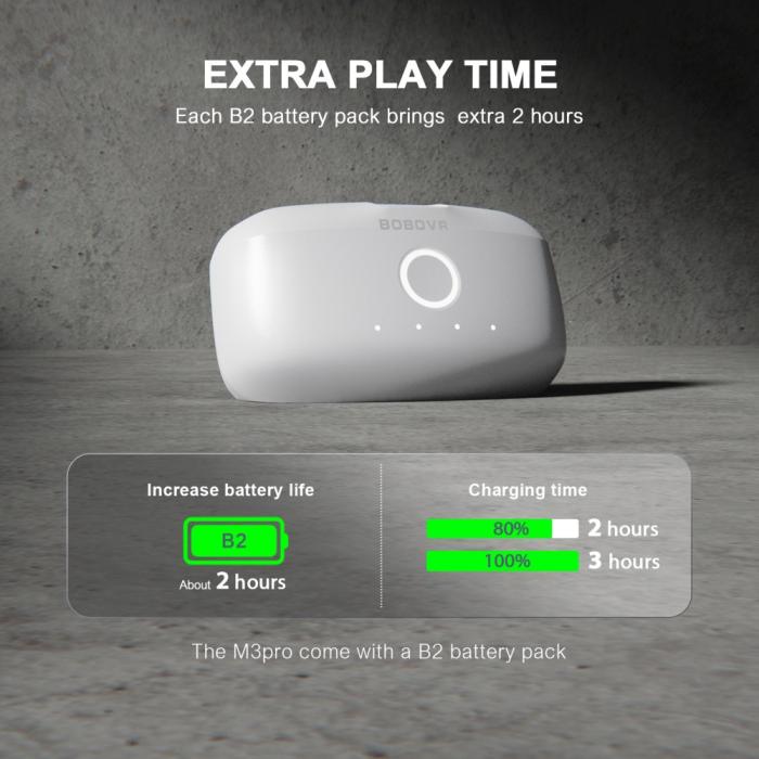 Bild 5, BOBOVR BOBOVR Meta Quest 3S/3 Huvudband Inkl. 5200 mAh Batteripaket - Teknikhallen.se