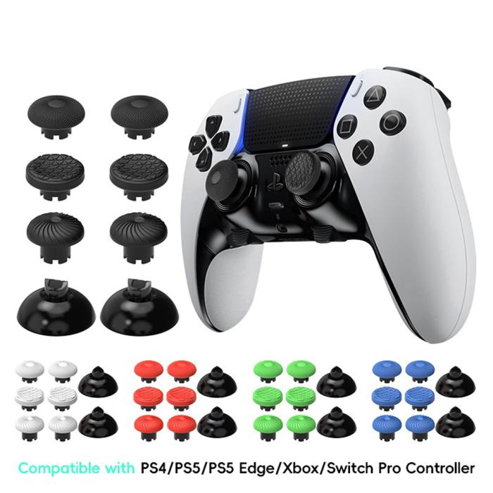 Bild 3, DATA FROG DATA FROG 8-PACK Thumb Grip För PS5/PS4/Xbox/Switch Grön - Teknikhallen.se