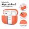 Tech-Protect Tech-Protect AirPods Pro 1/2 Skal Silikon Neon Orange - Teknikhallen.se